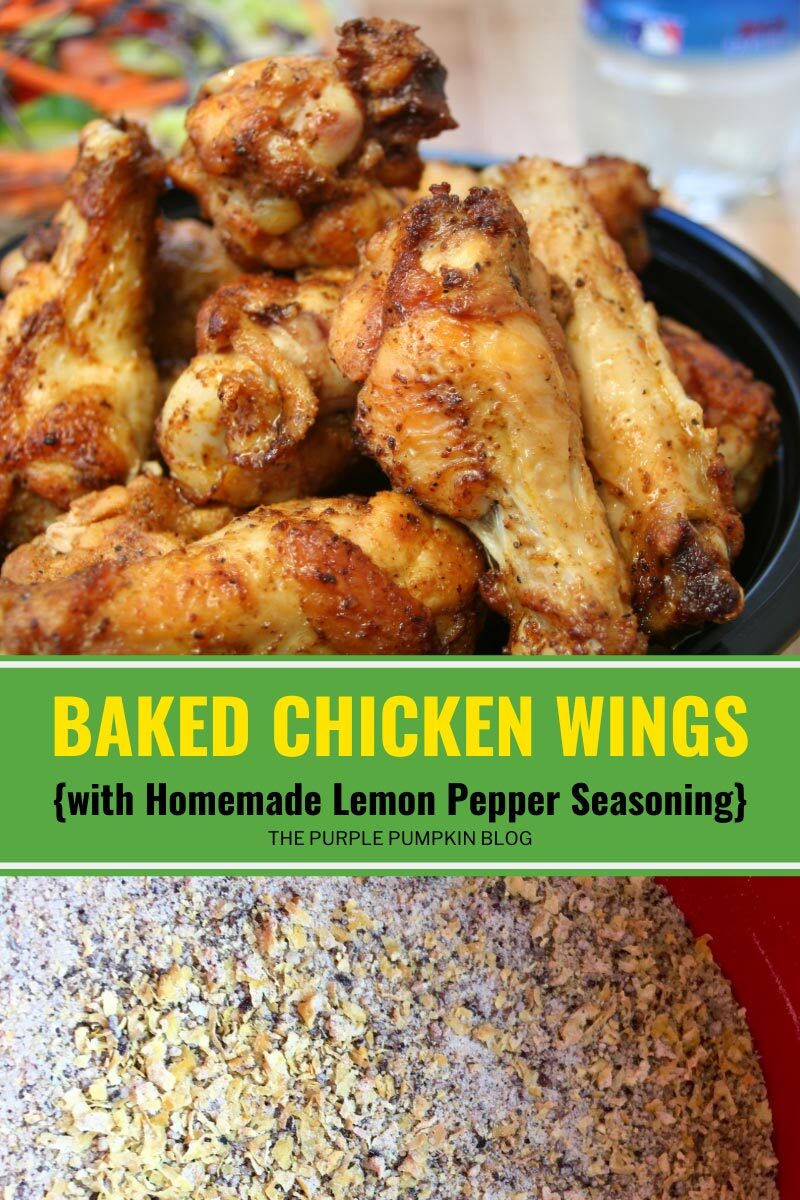 Baked Chicken Wings with Homemade Lemon Pepper Seasoning