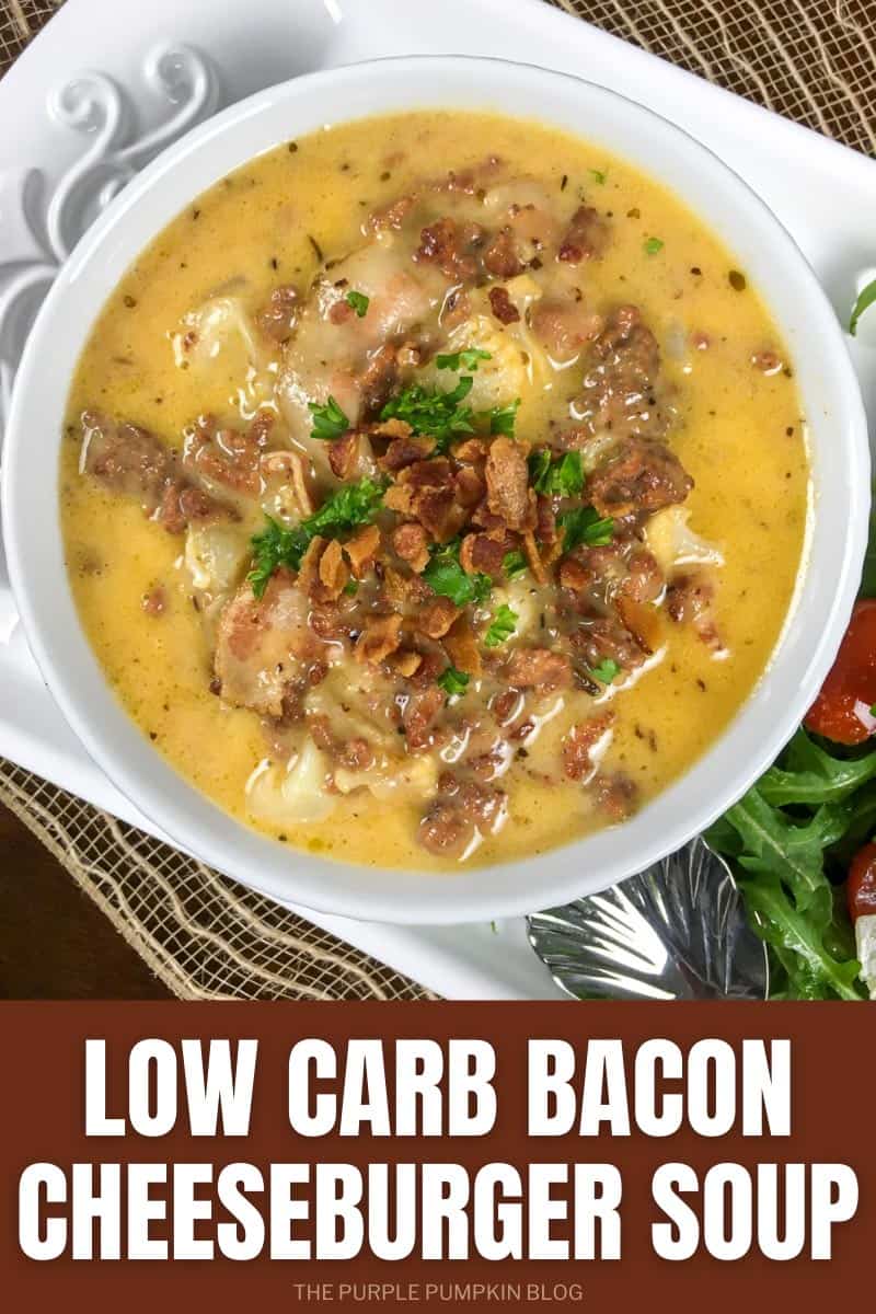 Low Carb Bacon Cheeseburger Soup