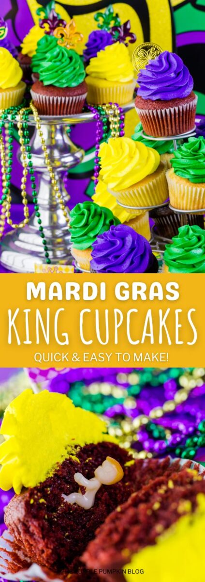 Mardi Gras King Cupcakes