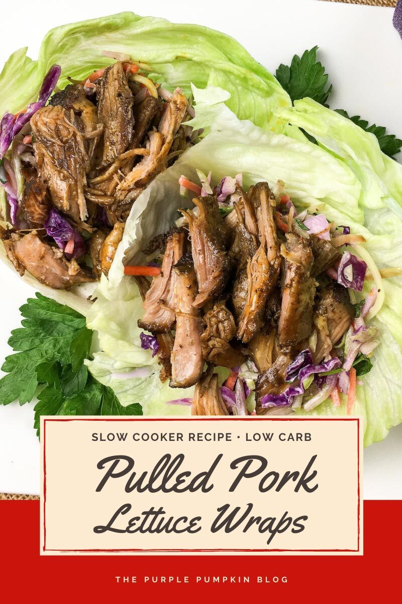 Slow Cooker Low Carb Pulled Pork Lettuce Wraps