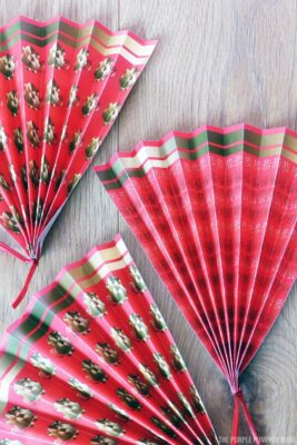 Small Paper Hand Fans for Lunar New Year