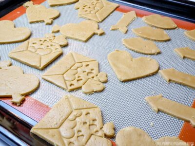 Cut Valentine's Day Cookie Dough