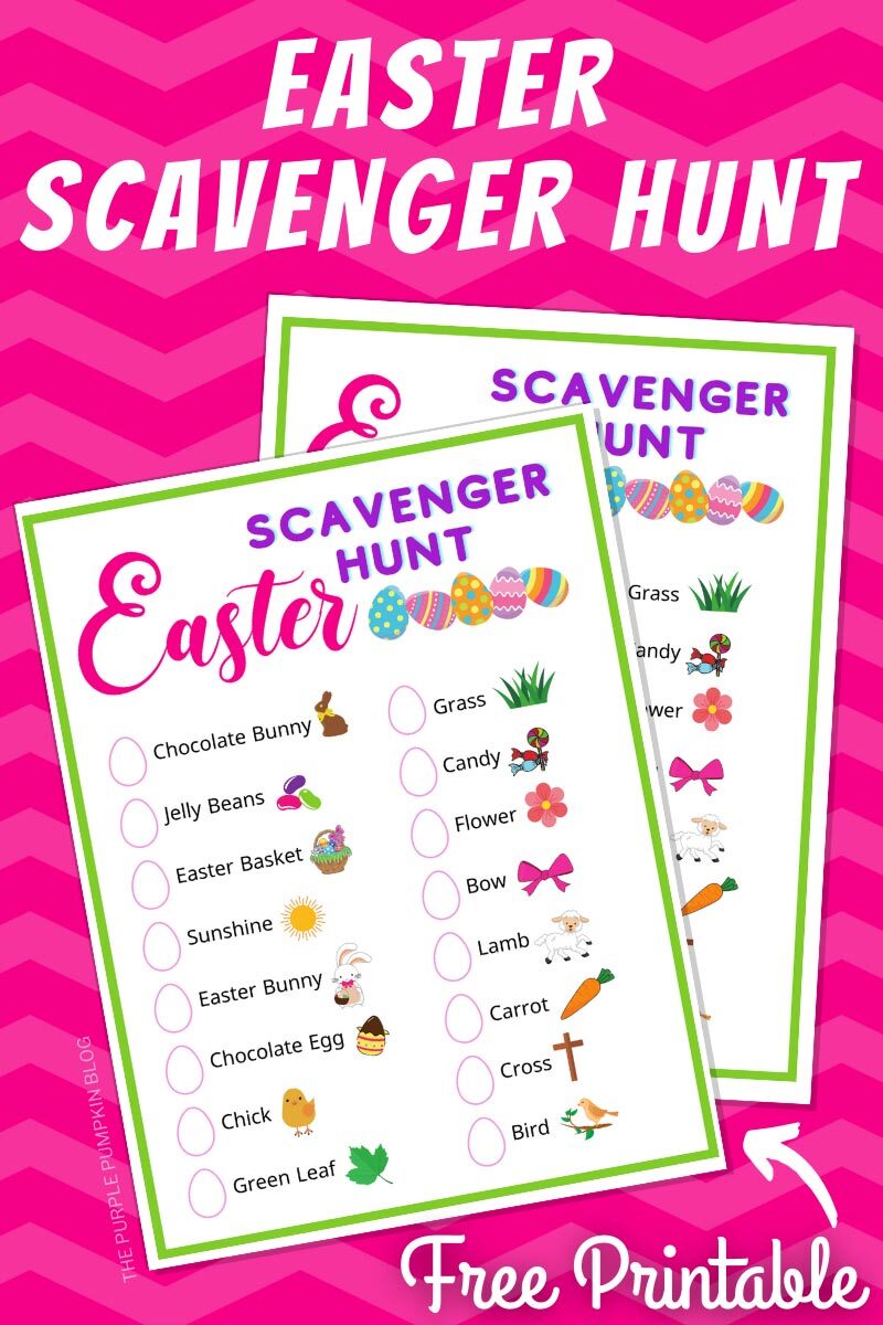 Easter Scavenger Hunt Free Printable