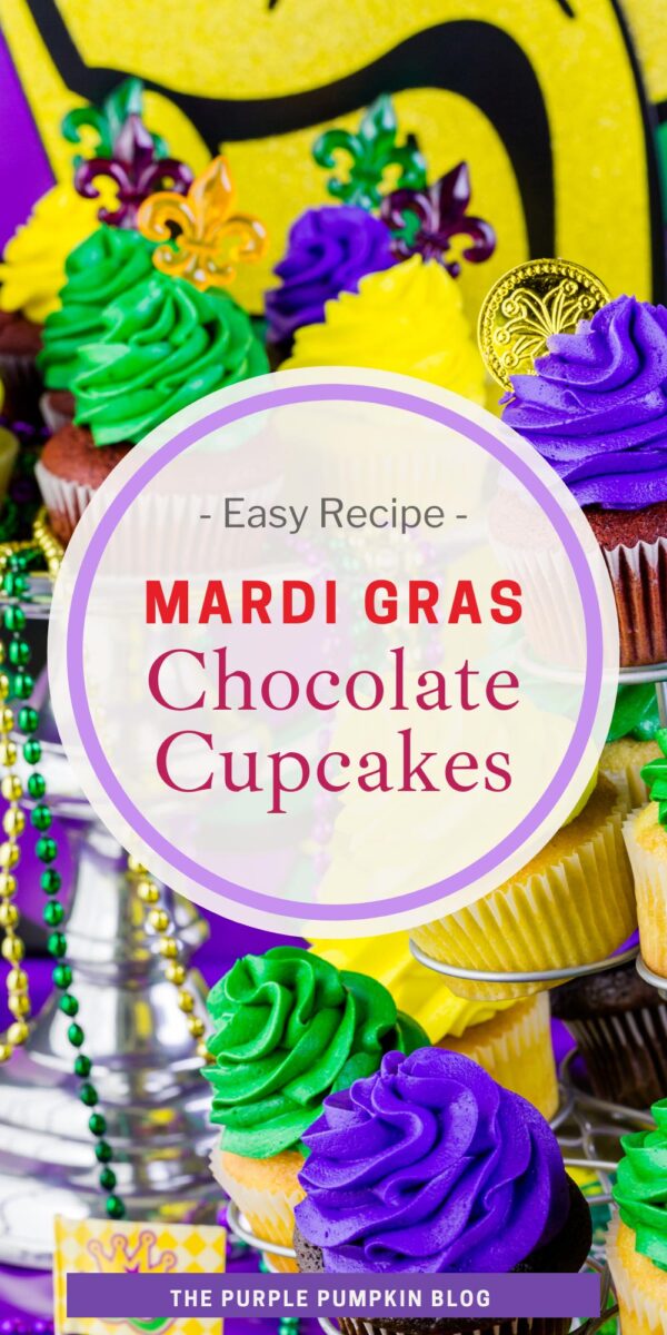 Easy Mardi Gras Chocolate Cupcakes Recipe