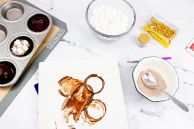 Filling the Chocolate Molds