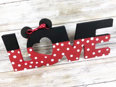Finished Minnie LOVE Sign
