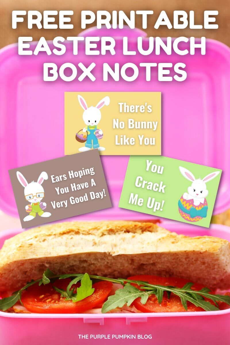Free Printable Easter Lunch Box Notes for Kids