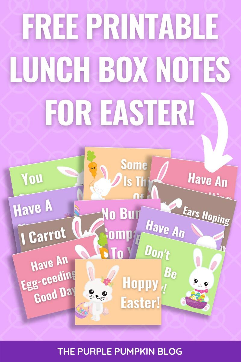 Free Printable Lunch Box Notes for Easter