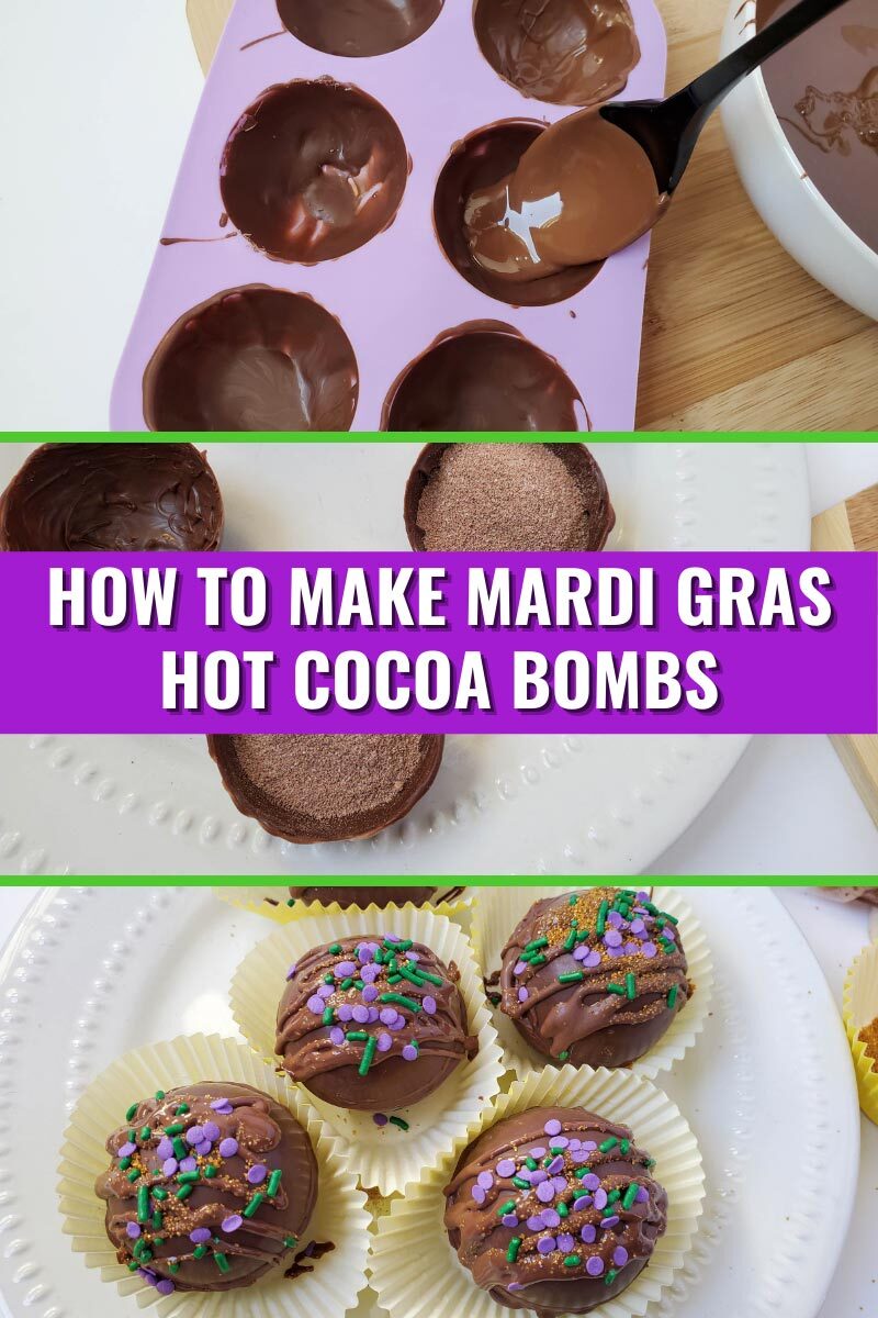 How To Make Mardi Gras Hot Cocoa Bombs