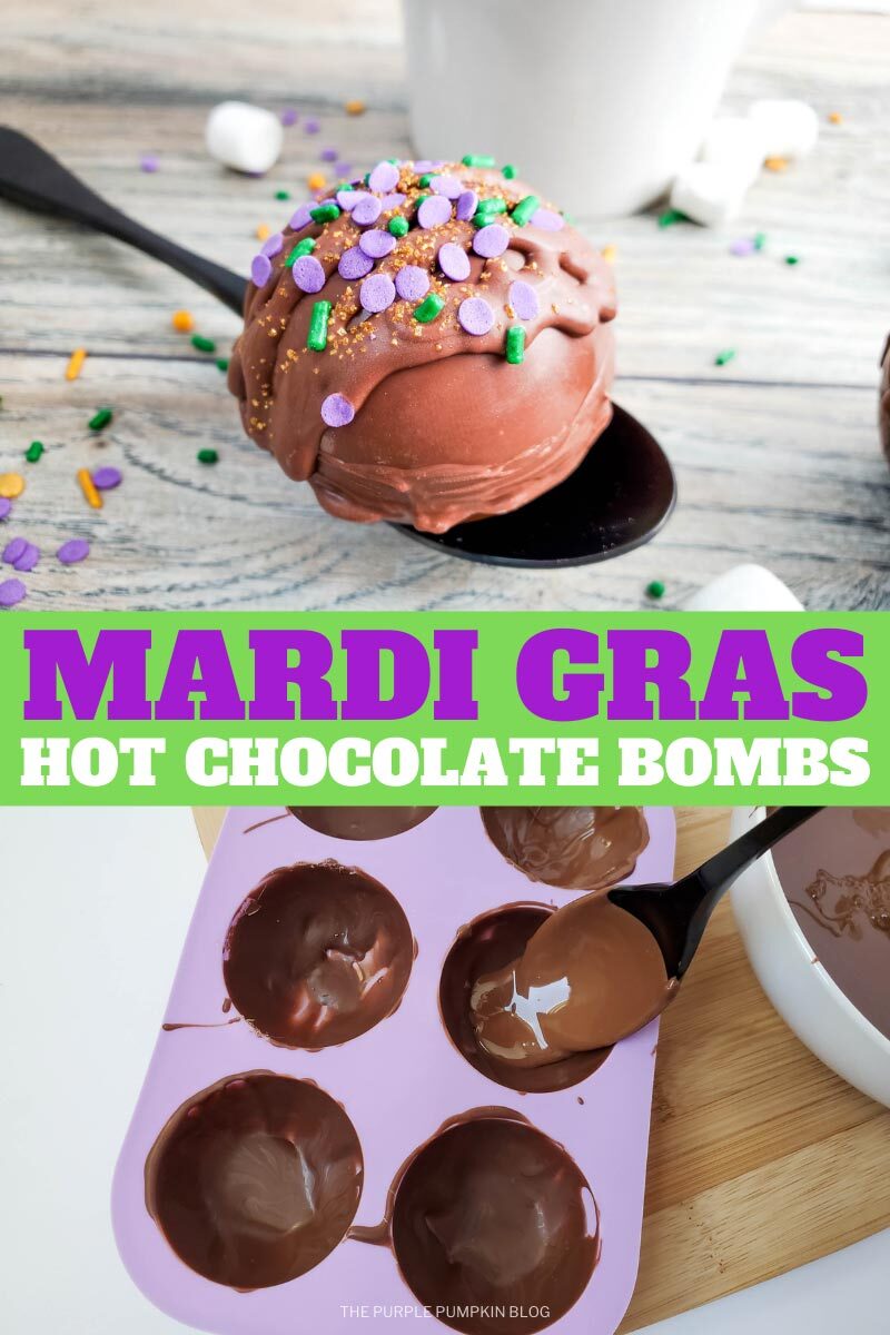 Mardi Gras Hot Chocolate Bombs