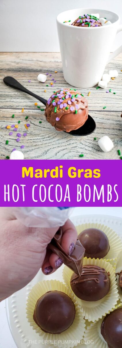 Mardi Gras Hot Cocoa Bombs on Pinterest