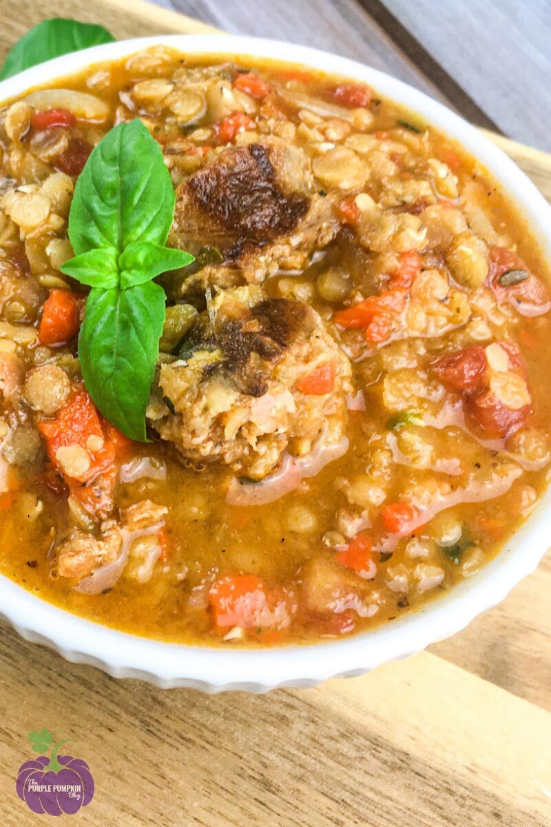 Red Lentil Soup with Chorizo