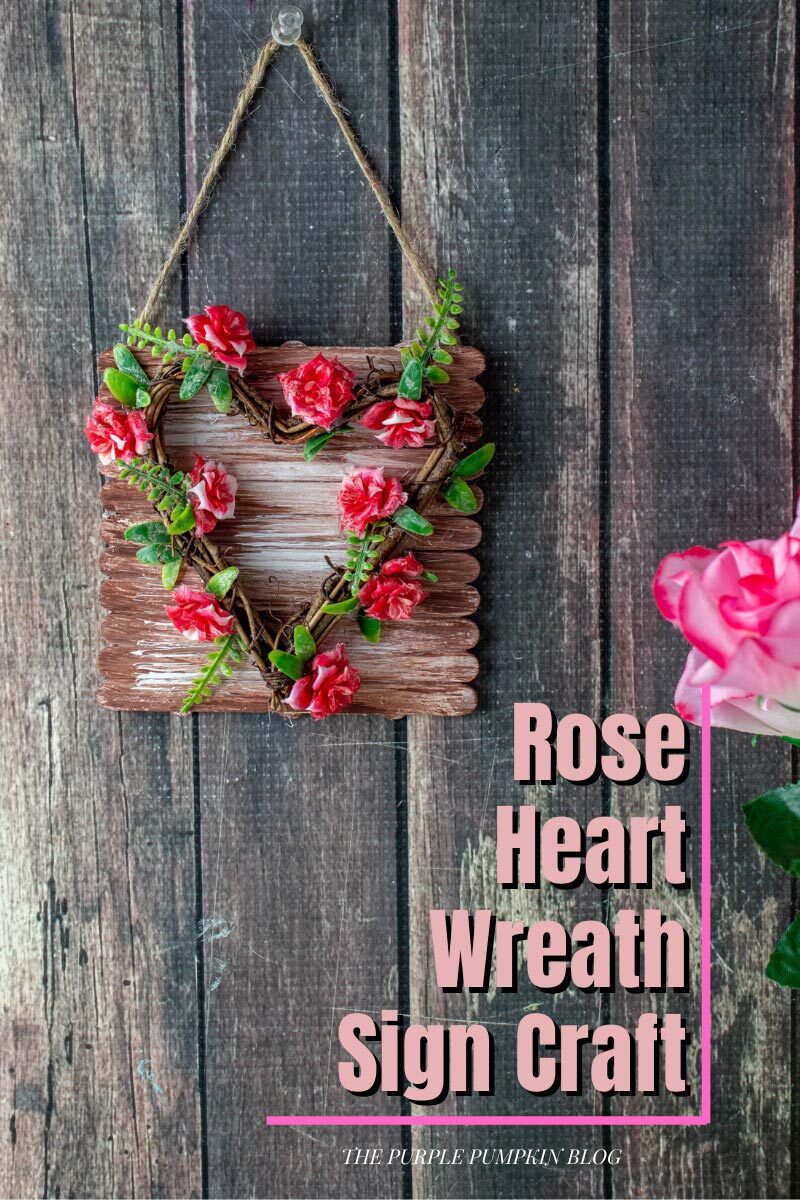 Rose Heart Wreath Sign Craft