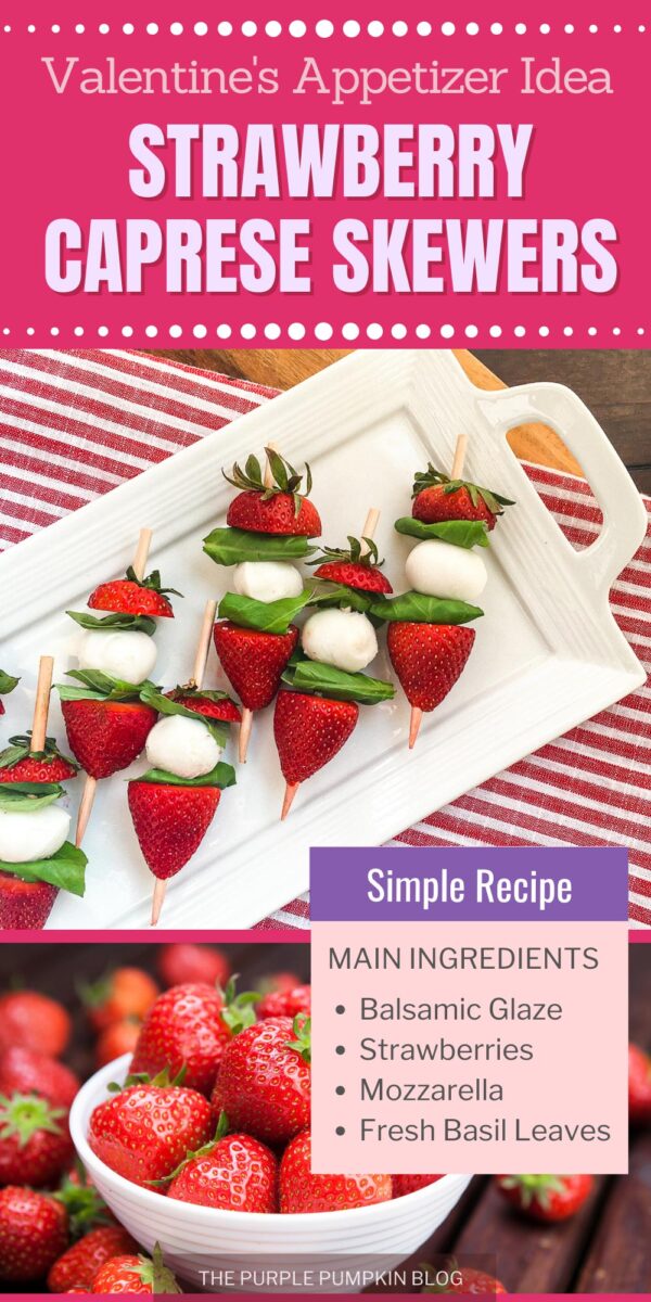 Strawberry Caprese Skewers - Valentine's Appetizer Idea