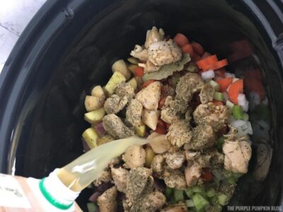 Adding Chicken Stock to Slow Cooker