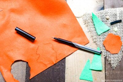 Cutting Gnome Pieces from Felt