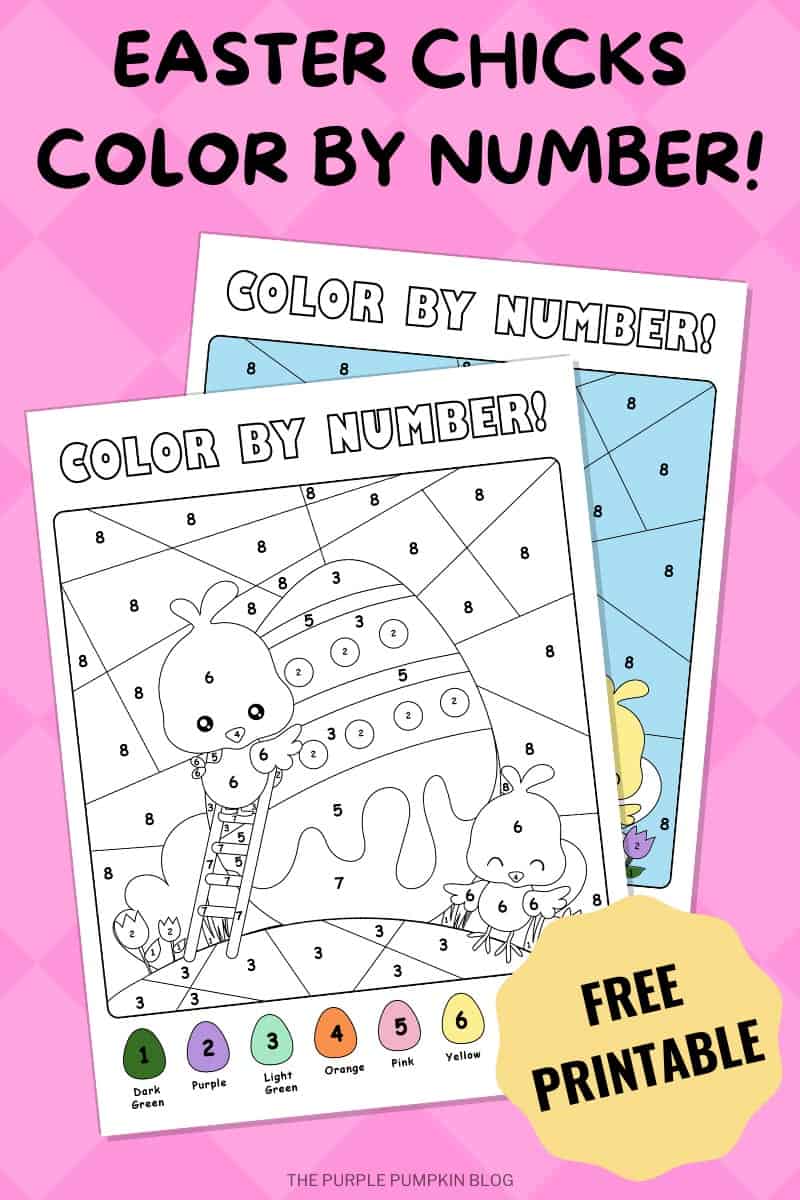 Easter-Chicks-Color-By-Number-Free-Printable