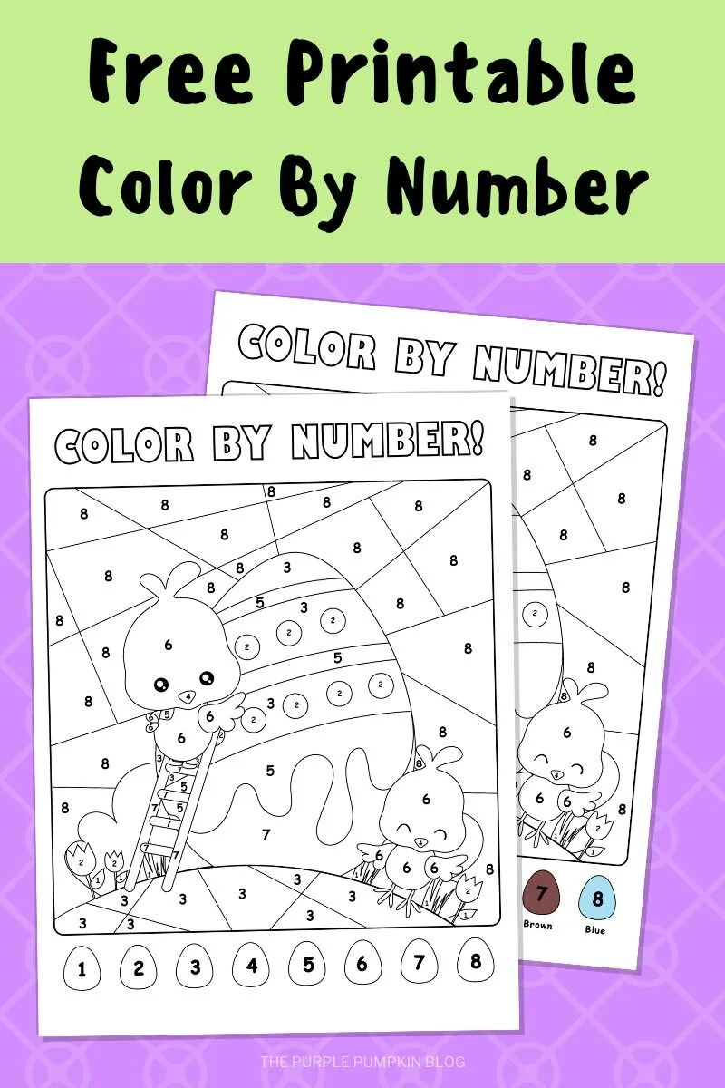 Free Easter Chicks Color By Numbers Printable