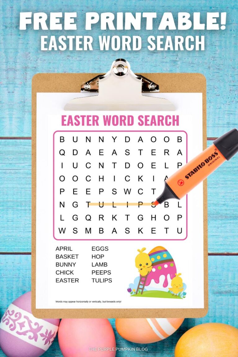 Free Easter Word Search Printable