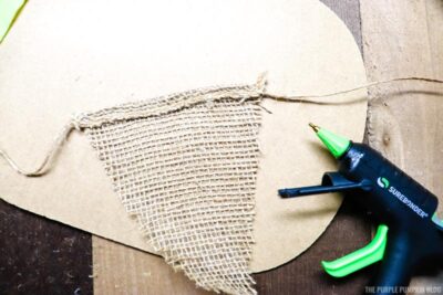 Gluing Twine in Place