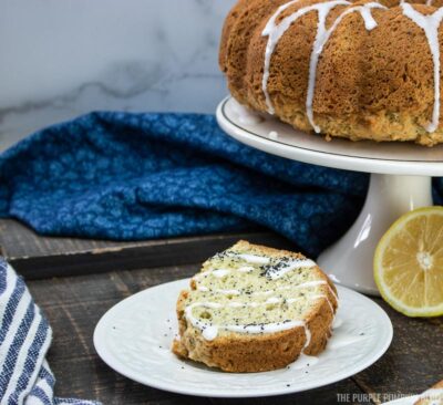 Slice of Lemon Poppy Seed Cake