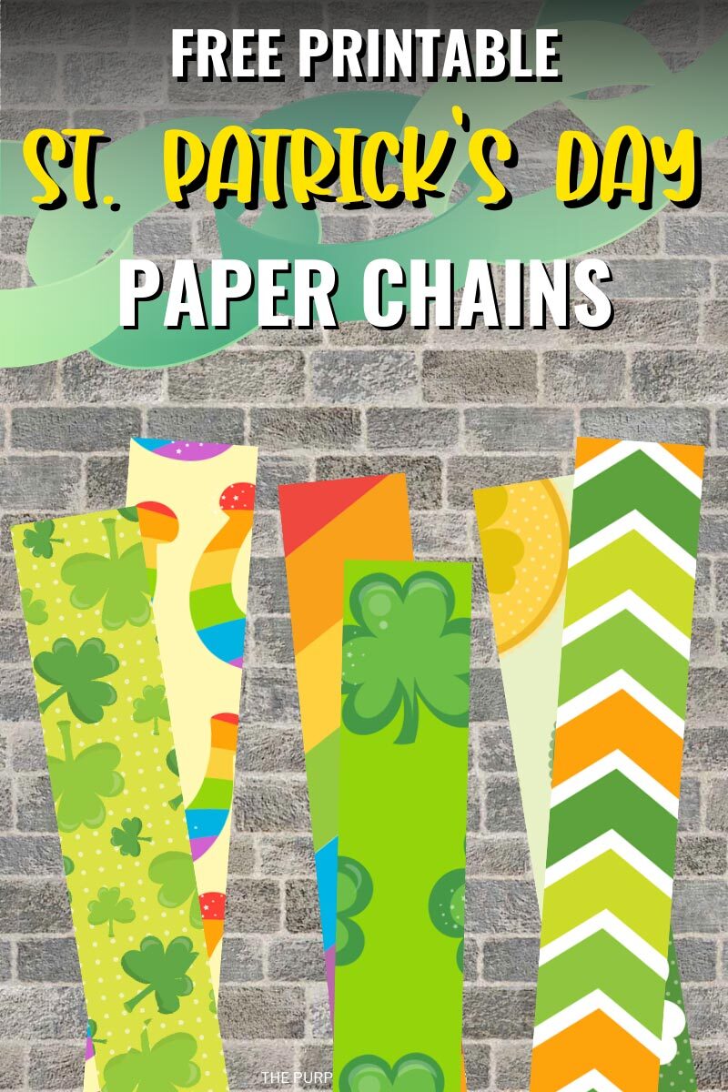 St. Patty's Day Paper Chains Printable