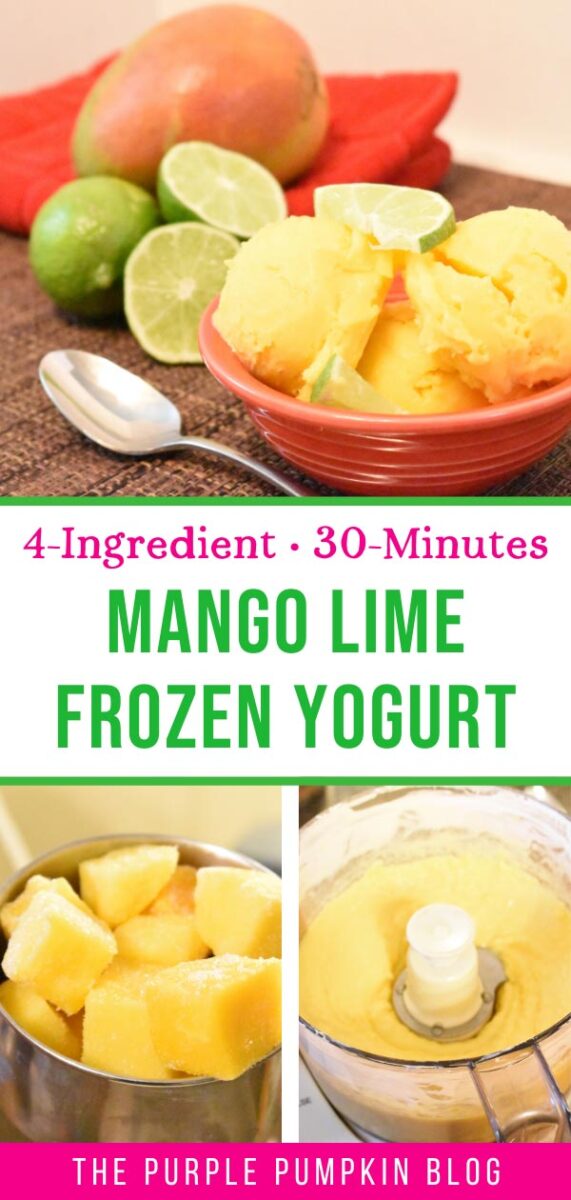 4-Ingredient Mango Lime Frozen Yogurt in 30 Minutes!