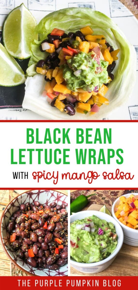 Black Bean Lettuce Wraps with Spicy Mango Salsa