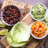 Build Your Own Black Bean Lettuce Wraps