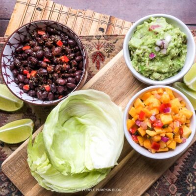 Build Your Own Black Bean Lettuce Wraps