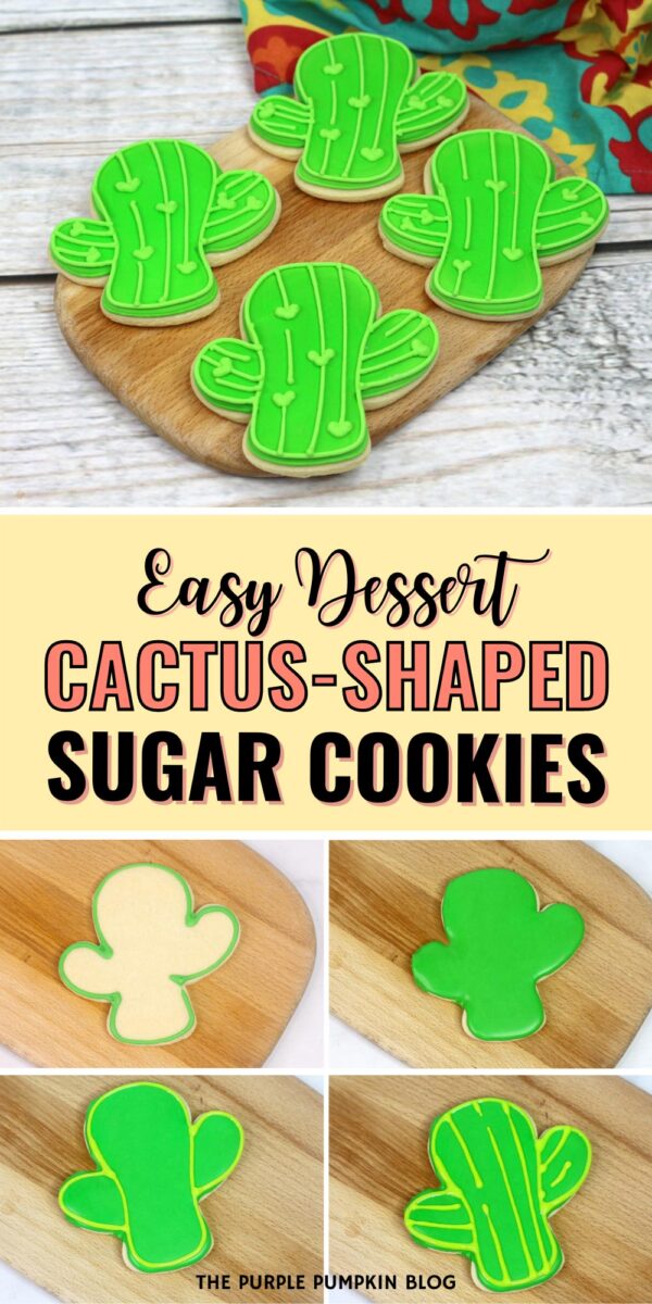 Cactus-Shaped Sugar Cookies (Easy Dessert!)
