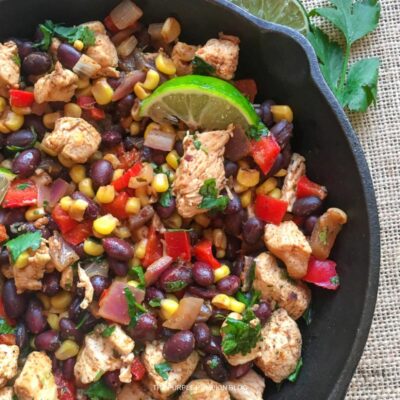 Chicken Black Bean Burrito Skillet Recipe