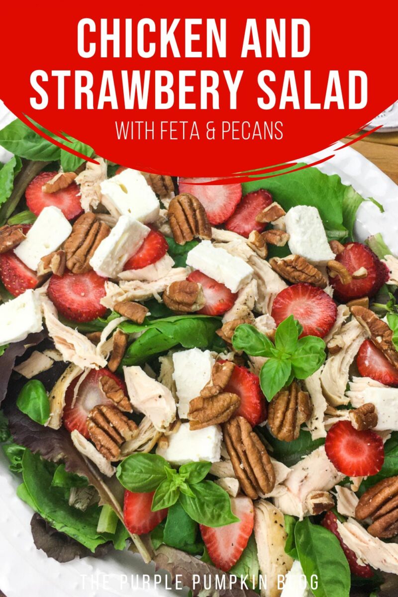 Chicken & Strawberry Salad with Feta & Pecans