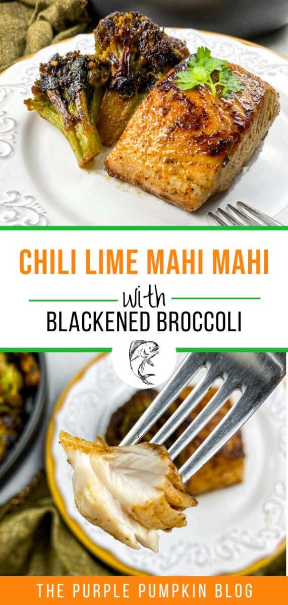 Chili-Lime Mahi-Mahi Fish with Blackened Broccoli
