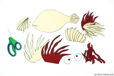 Cut Paper Lionfish Pieces