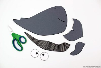 Cut Paper Sperm Whale Pieces
