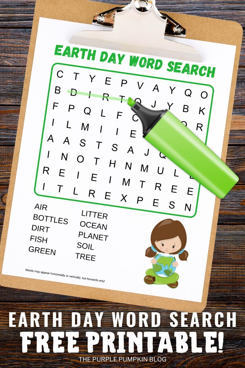 Earth Day Word Search Printable