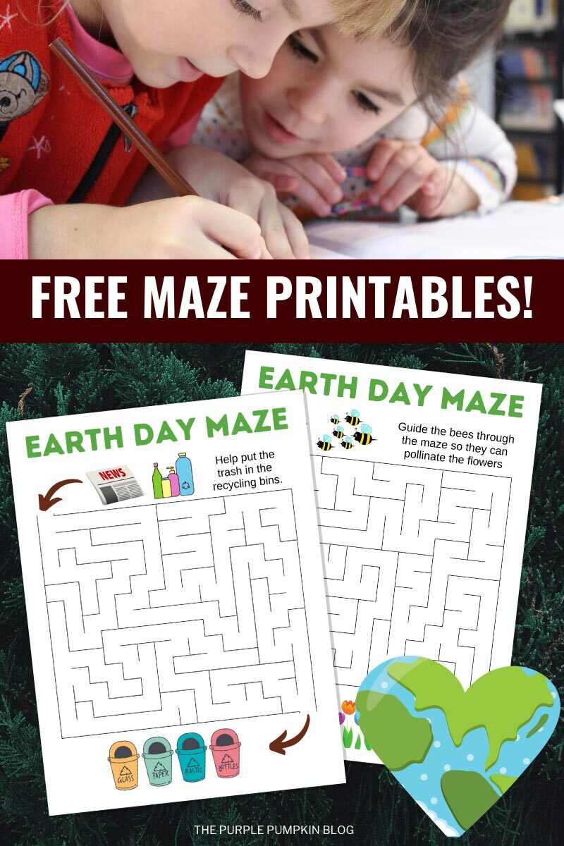 Free Maze Printables for Earth Day