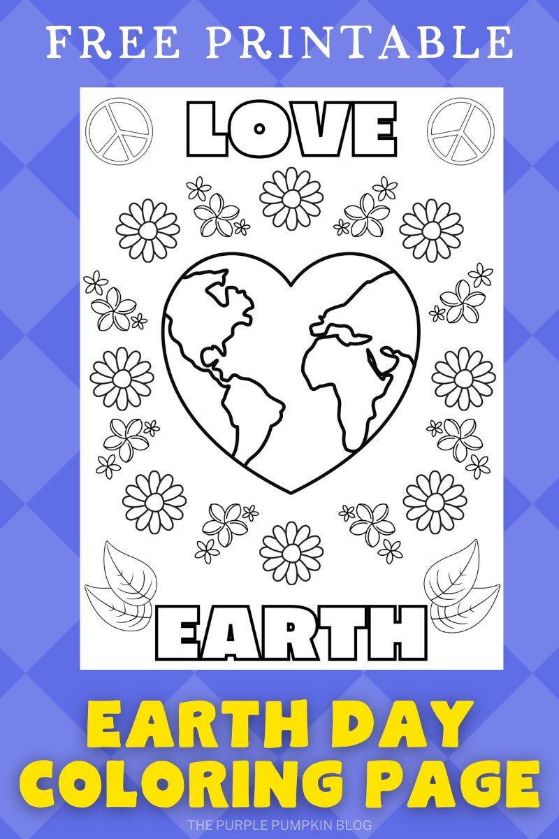 Free Printable Earth Day Coloring Page