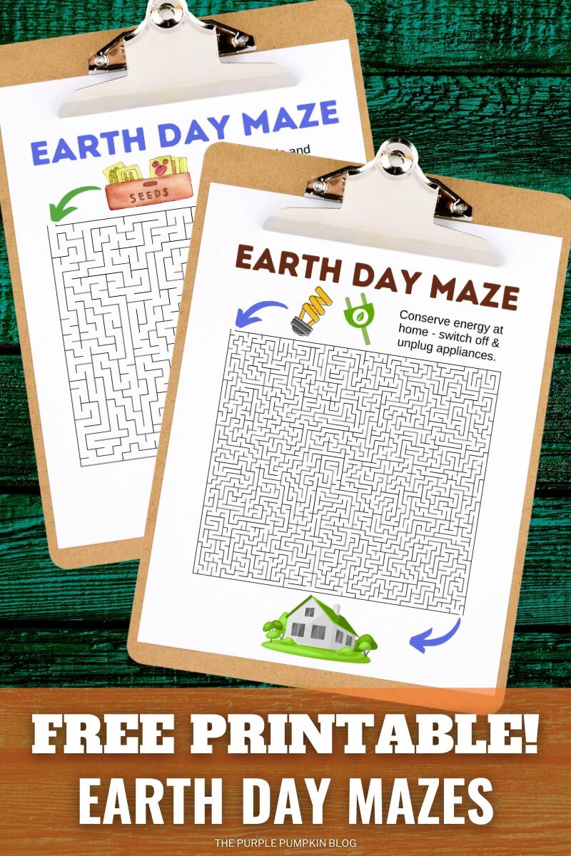 Free Printable Earth Day Mazes