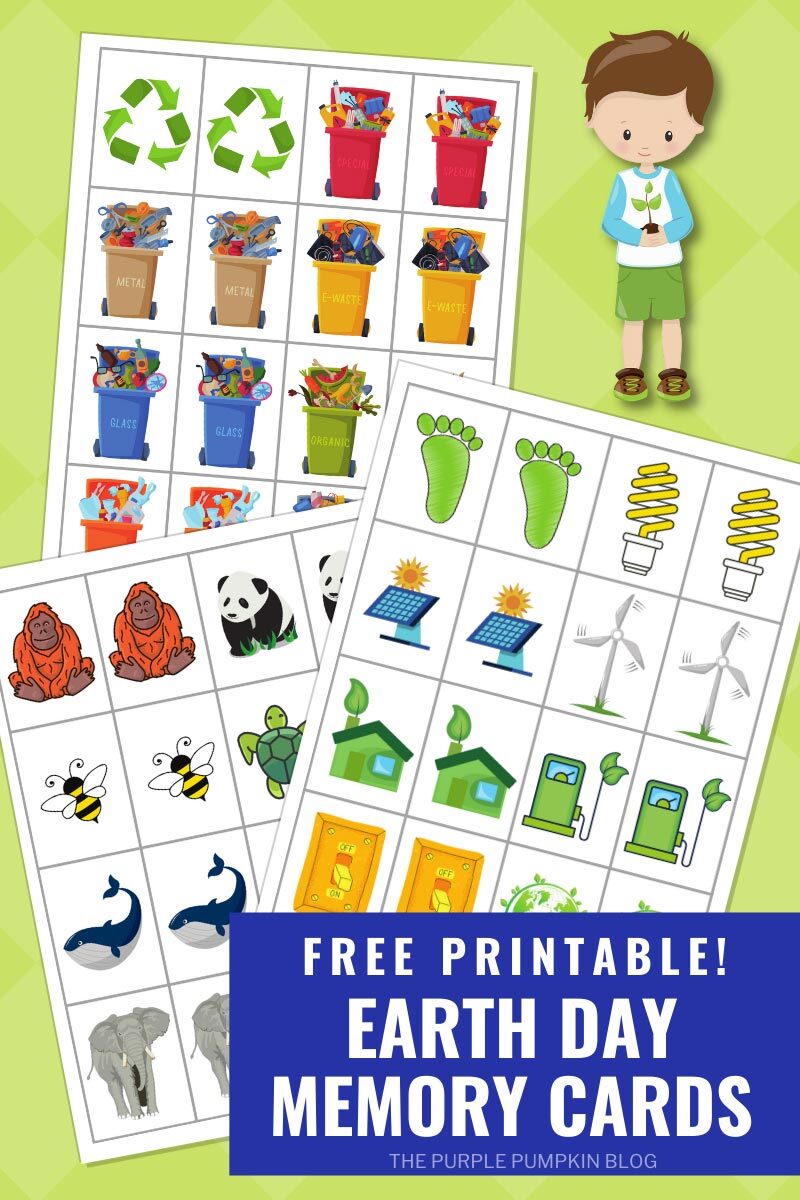 Free Printable Earth Day Memory Cards