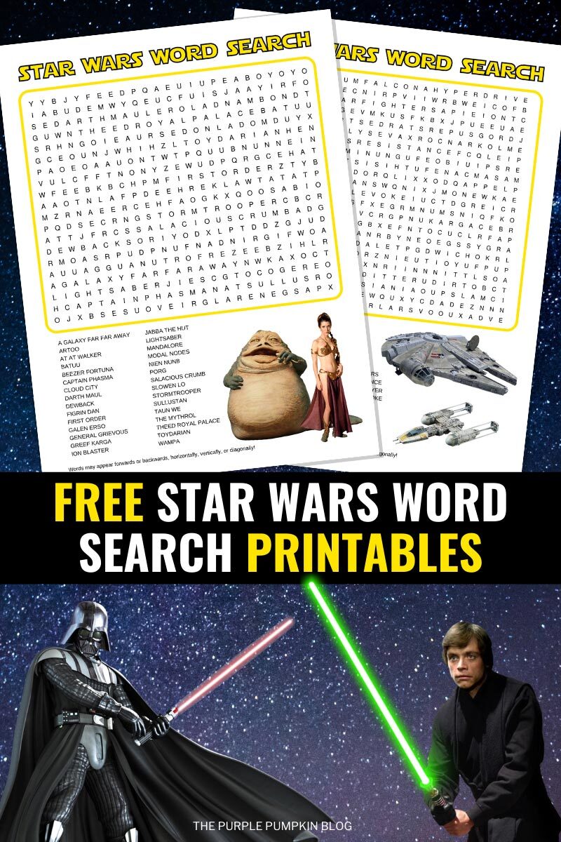 Free Star Wars WordSearch Printables