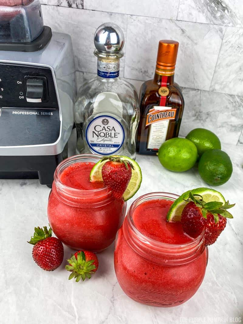 Frozen Strawberry Margaritas for Summer