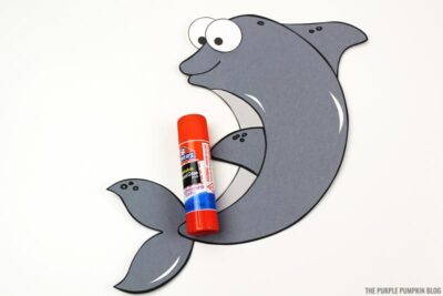 Glued Paper Dolphin Pieces