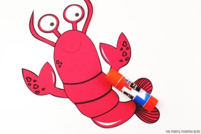 Glued Paper Lobster Pieces