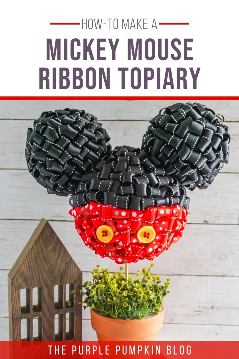 How to Make A Mickey Mouse Ribbon Topiary