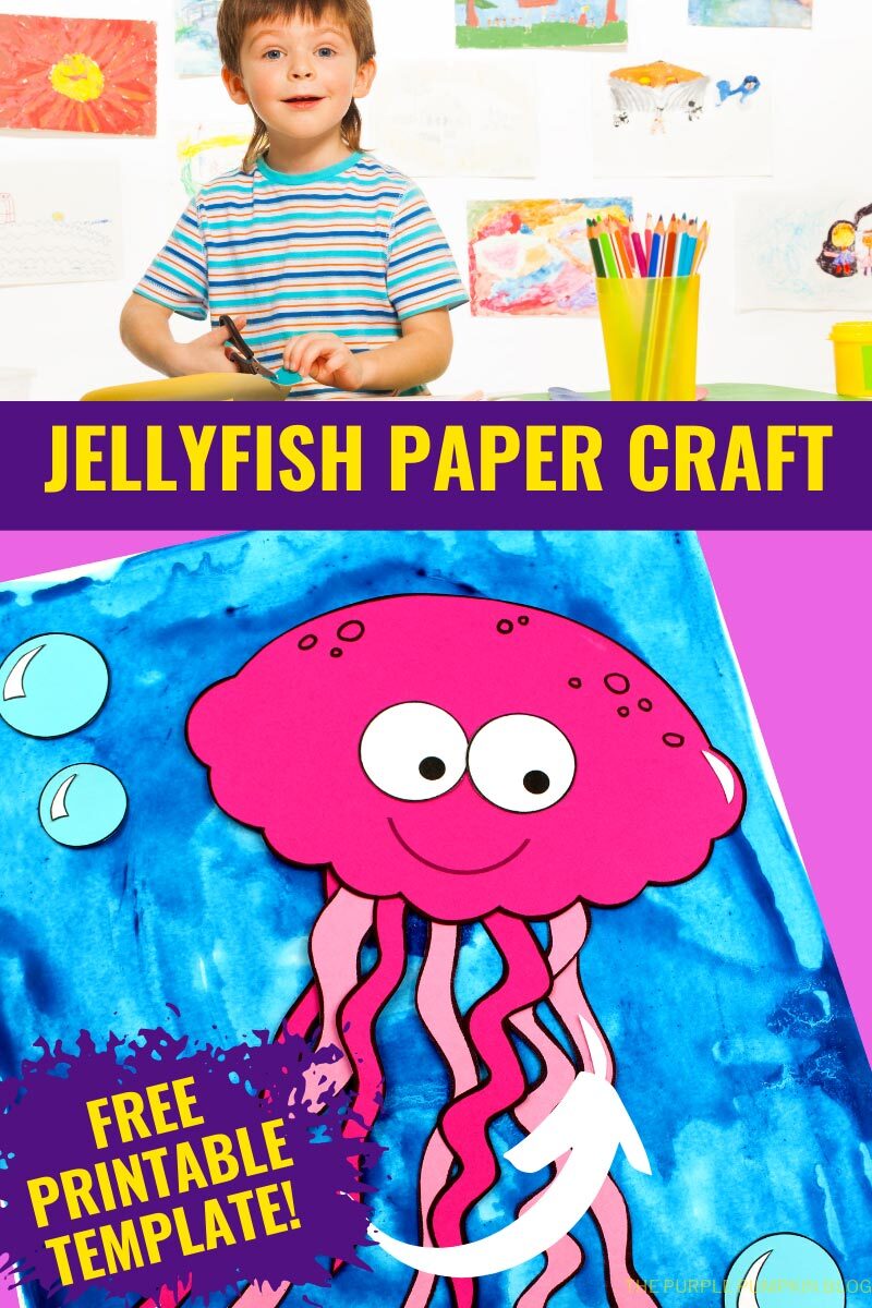 Jellyfish Paper Craft with Free Printable Template