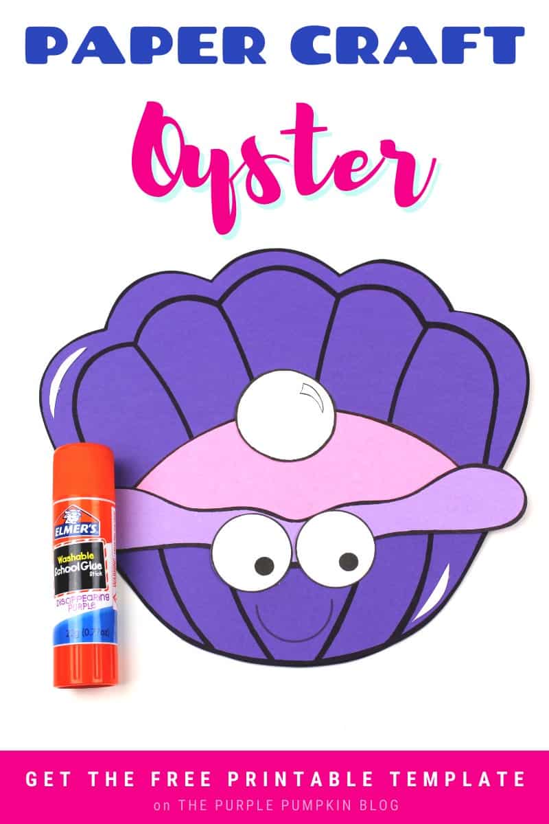 Paper Craft Oyster with Printable Template