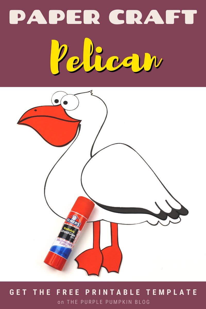 Paper Craft Pelican with Printable Template
