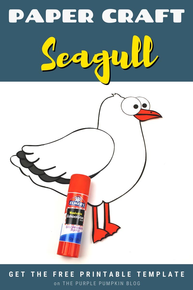 Paper Craft Seagull with Free Printable Template